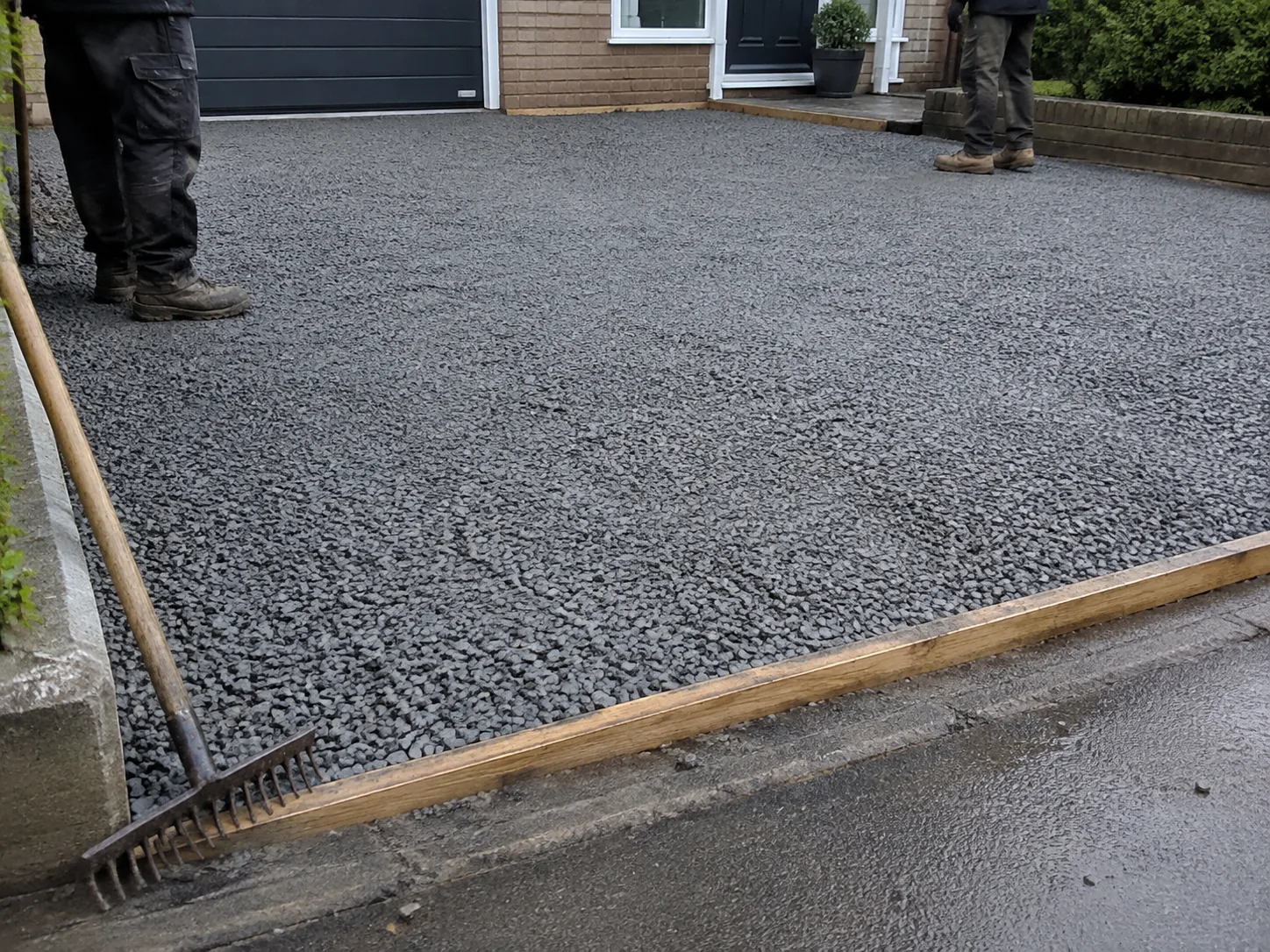 Home Ground preparation — hard surfacing work