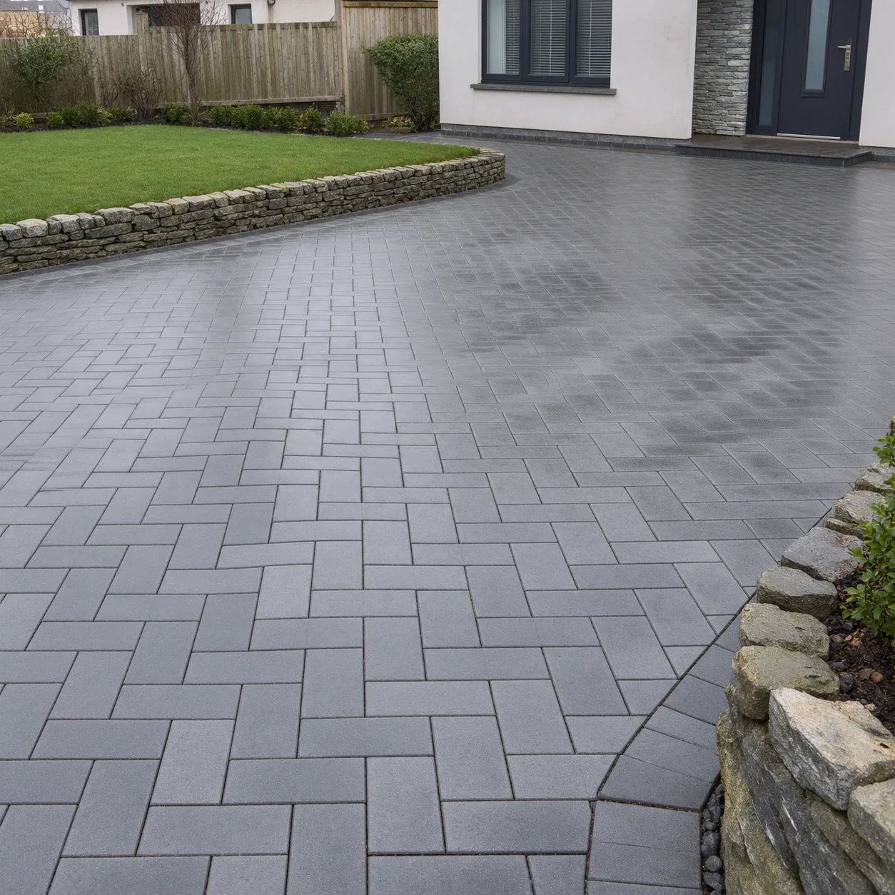 Block paving — completed paving