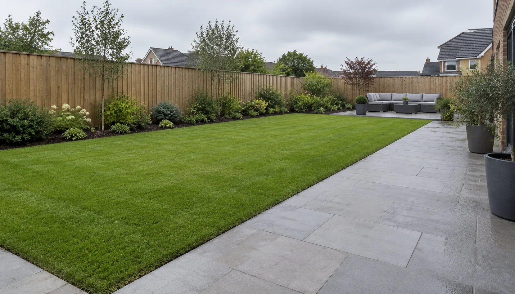 Natural stone & detailing — completed paving